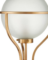 Currey and Company - 8000-0182 - One Light Floor Lamp - Metropolis - Metallic Champagne/Frosted