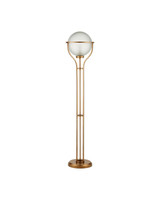 Currey and Company - 8000-0182 - One Light Floor Lamp - Metropolis - Metallic Champagne/Frosted