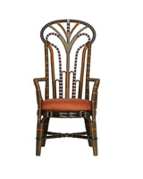 Currey and Company - 7000-1062 - Armchair - Benin Throne - Brown/Orange