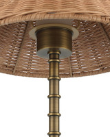 Currey and Company - 6700-0033 - One Light Table Lamp - Skitter - Natural / Antique Brass