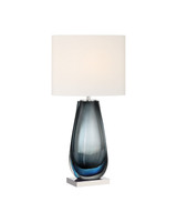 Currey and Company - 6700-0024 - One Light Table Lamp - Danza - Blue / Clear / Polished Nickel