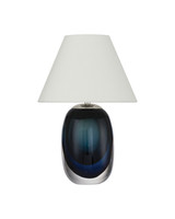 Currey and Company - 6700-0019 - LED Table Lamp - Danza - Blue/Clear/Polished NIckel