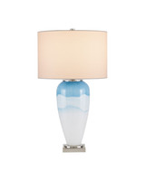 Currey and Company - 6000-1122 - One Light Table Lamp - Heaven - Cloudy Blue / Nickel
