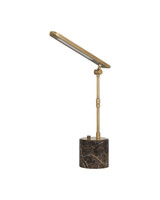 Currey and Company - 6000-1114 - LED Table Lamp - Hanford - Polished Antique Brass / Brown