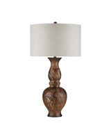 Currey and Company - 6000-1088 - One Light Table Lamp - Carterton - Marbleized Brown