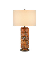 Currey and Company - 6000-1087 - One Light Table Lamp - Crantock - Marbelized Orange