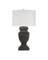 Currey and Company - 6000-1061 - One Light Table Lamp - Balustrade - Distressed Light Black