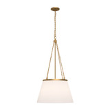 Alora - PD544517AGWL - One Light Pendant - Speakeasy - Aged Gold/White Linen