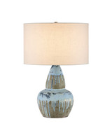 Currey and Company - 6000-1054 - One Light Table Lamp - Catania - Antique Blue Drip