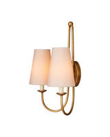 Currey and Company - 5000-0318 - Two Light Wall Sconce - Brayden - Antique Gold Leaf