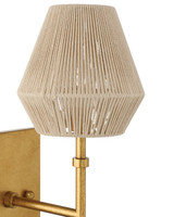 Currey and Company - 5000-0316 - LED Wall Sconce - Francie - Antique Gold Leaf / Natural