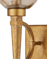 Currey and Company - 5000-0309 - One Light Wall Sconce - Glistero - Copper Gold Luster / Mustard Gold