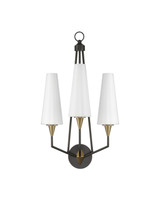 Currey and Company - 5000-0303 - LED Wall Sconce - Hennin - Polished Antique Brass/Oil Rubbed Bronze