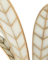 Currey and Company - 5000-0301 - Two Light Wall Sconce - Foliatura - Antique Brass/Off-White