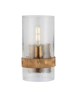 Currey and Company - 5000-0294 - One Light Wall Sconce - Sudeley - Clear/Satin Brass