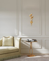 Currey and Company - 5000-0289 - Four Light Wall Sconce - Hortensia - Contemporary Gold Leaf/Contemporary Gold/Contemporary Silver Leaf