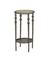 Currey and Company - 4000-0283 - Accent Table - Spalzato - Aged Brass / Antique Glass