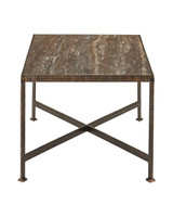 Currey and Company - 4000-0276 - Cocktail Table - Ampleur - Rustic Bronze / Natural