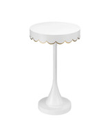 Currey and Company - 4000-0258 - Accent Table - Enid - White / Gold