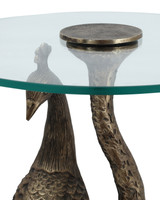 Currey and Company - 4000-0255 - Accent Table - Paonne - Antique Gold/Clear