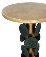 Currey and Company - 4000-0249 - Accent Table - Nasturtium - Antique Brass/Patina Brass