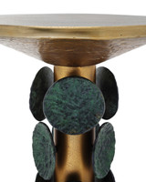 Currey and Company - 4000-0249 - Accent Table - Nasturtium - Antique Brass/Patina Brass