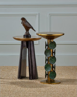 Currey and Company - 4000-0249 - Accent Table - Nasturtium - Antique Brass/Patina Brass