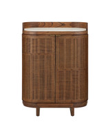 Currey and Company - 3000-0346 - Bar Cabinet - Virtuosity - Brushed Driftwood / Natural / Brass