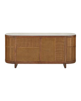 Currey and Company - 3000-0345 - Credenza - Virtuosity - Brushed Driftwood / Natural / Brass