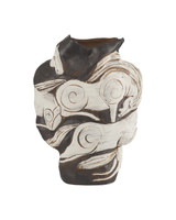 Currey and Company - 1200-1160 - Vase - Galliard - White / Brown