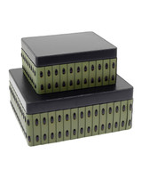 Currey and Company - 1200-1145 - Box Set of 2 - Cuoio - Green / Black