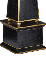 Currey and Company - 1200-1129 - Obelisk Set of 2 - Daphne - Black / Gold
