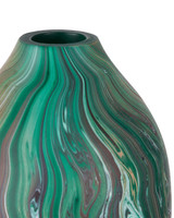 Currey and Company - 1200-1116 - Vase - Tamarind - Marbleized Dark Green