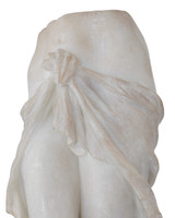 Currey and Company - 1200-1090 - Fragment on Metal Stand - Ishtar - Antique Off-White / Black