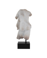 Currey and Company - 1200-1086 - Torso on Metal Stand - Cyprus - Antique Off-White / Black