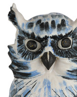 Currey and Company - 1200-1076 - Sculpture - Mina the Owl - Blue/White/Black