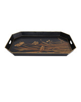 Currey and Company - 1200-1063 - Tray Set of 2 - Glasshouse - Black/Gold