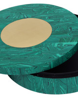 Currey and Company - 1200-1061 - Box - Transformation - Marbled Green/Brushed Brass
