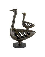 Currey and Company - 1200-1057 - Sculpture - Duck Family - Bronze