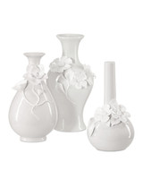 Currey and Company - 1200-0982 - Vase Set of 3 - Ave Maria - White