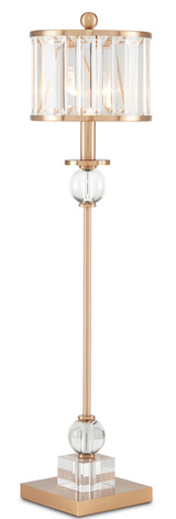 Currey and Company - 6986 - One Light Table Lamp - Parfait - Clear/Antique Brass