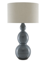 Currey and Company - 6000-0676 - One Light Table Lamp - Cymbeline - Steel Blue/Antique Brass