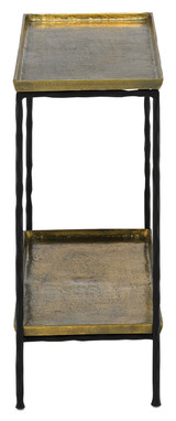 Currey and Company - 4000-0060 - Side Table - Boyles - Antique Brass/Black