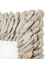 Currey and Company - 1000-0150 - Mirror - Beachhead - Whitewashed Driftwood
