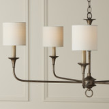 Currey and Company - 0900-0023 - Chandelier Shade - Off-White Fine Grasscloth - Off-White