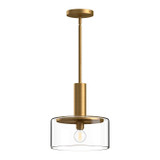 Alora - PD535010AGCL - One Light Pendant - Royale - Aged Gold/Clear Glass