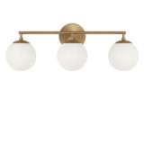 Generation Lighting - GLV1853SB - Three Light Vanity - Nube - Satin Brass