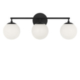 Generation Lighting - GLV1853MBKE - Three Light Vanity - Nube - Midnight Black
