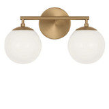 Generation Lighting - GLV1842SBE - Two Light Vanity - Nube - Satin Brass