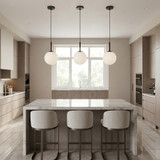 Generation Lighting - GLP1821MBKE - One Light Pendant - Nube - Midnight Black